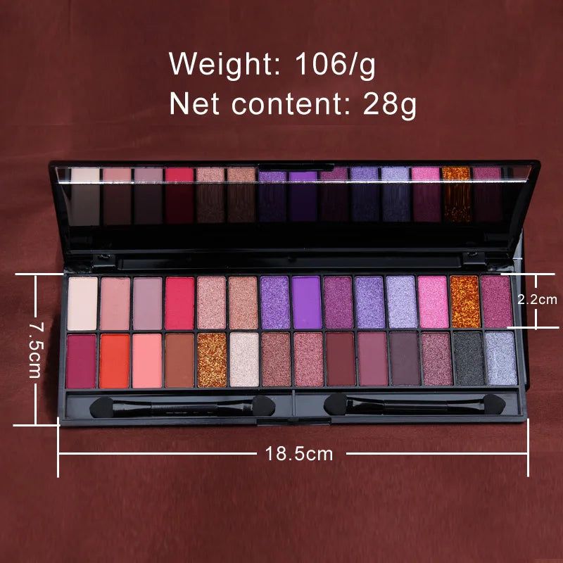 Eyeshadow Palette with Brush Matte